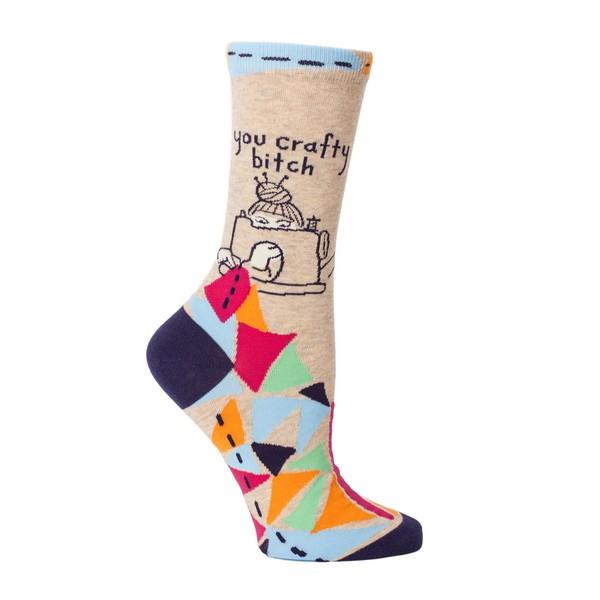 Blue Q Women's Crew Sock You Crafty Bitch | The Gifted Type