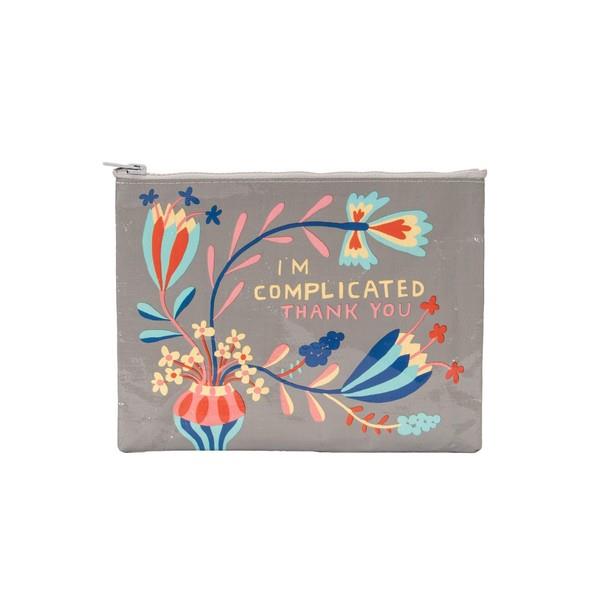 Blue Q Zipper Pouch I'm Complicated Thank You | The Gifted Type