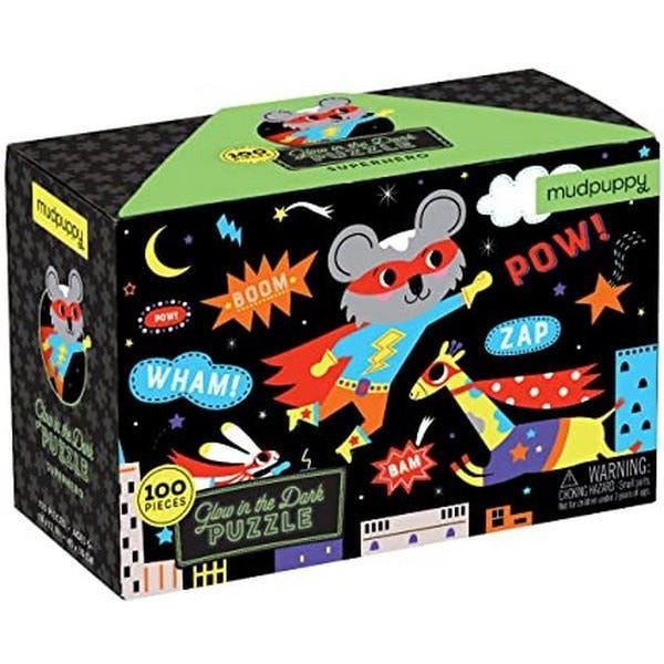 Superhero Glow in the Dark- 100 Piece Puzzle