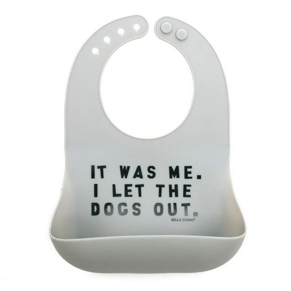 Bella Tunno Silicone Bib | Who Let The Dogs Out