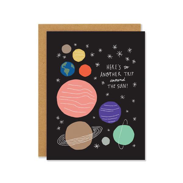 Around The Sun Birthday Card