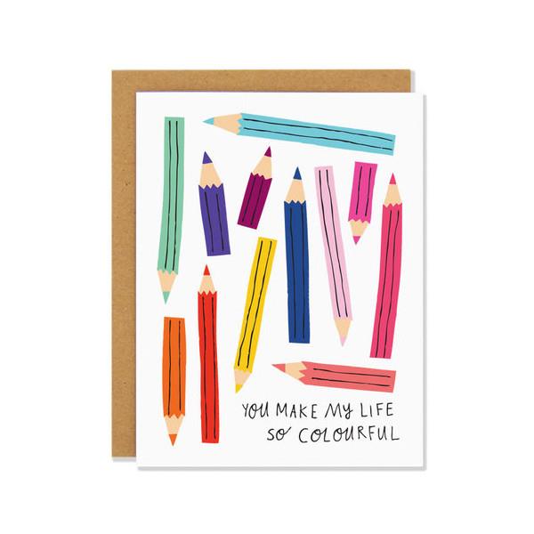 Pencil Crayons | Greeting Card | The Gifted Type