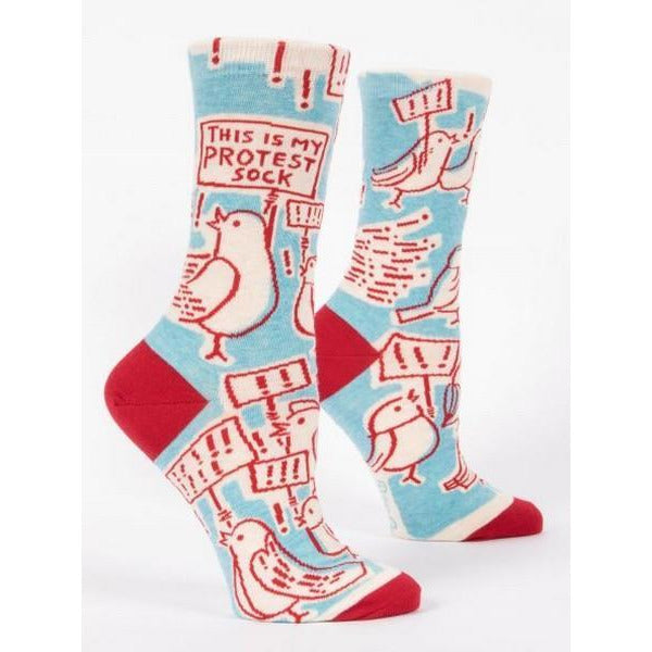 Blue Q Women's Crew Socks | This Is My Protest Sock