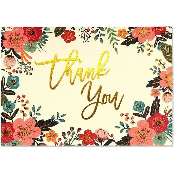 Floral Frame Thank You Notecards