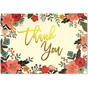Floral Frame Thank You Notecards