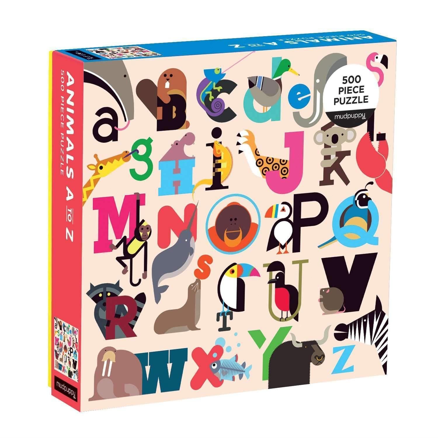 Mudpuppy 500 Piece Puzzle | Animals A to Z