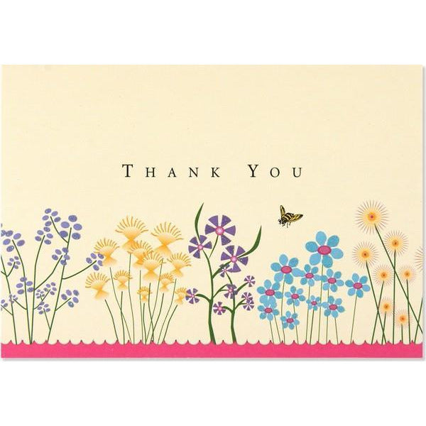 Sparkly Garden Thank You Notecards