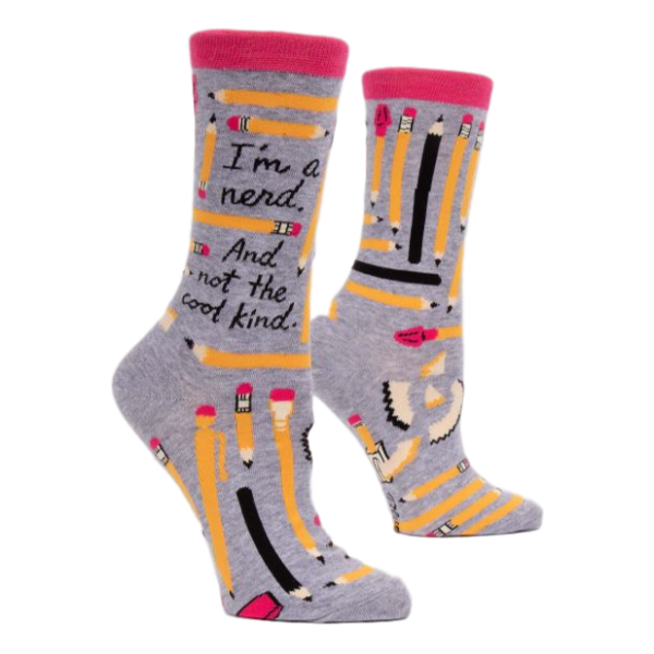 I'm a Nerd Women's Crew Socks | The Gifted Type