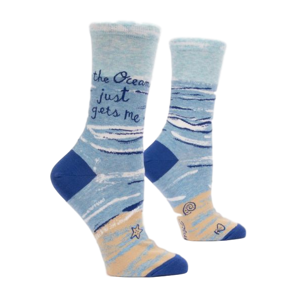 Ocean Gets Me Women's Crew Socks | The GIfted Type
