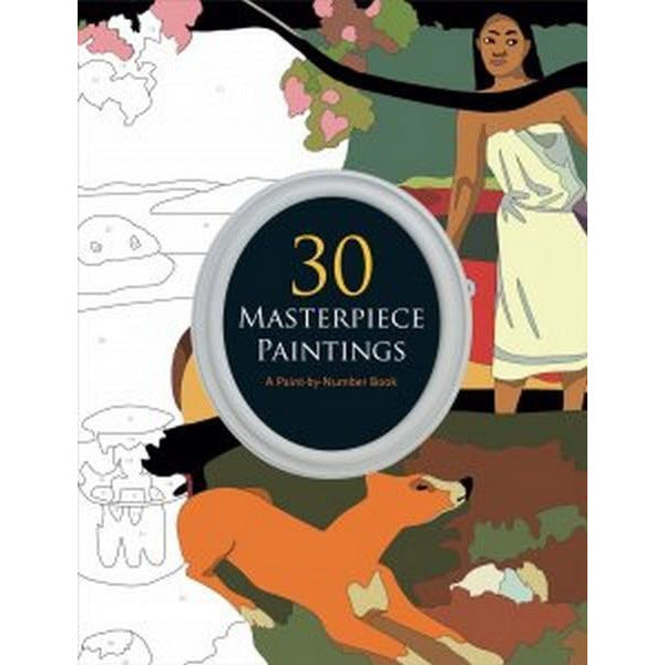 Paint By Number Book - 30 Masterpiece Paintings