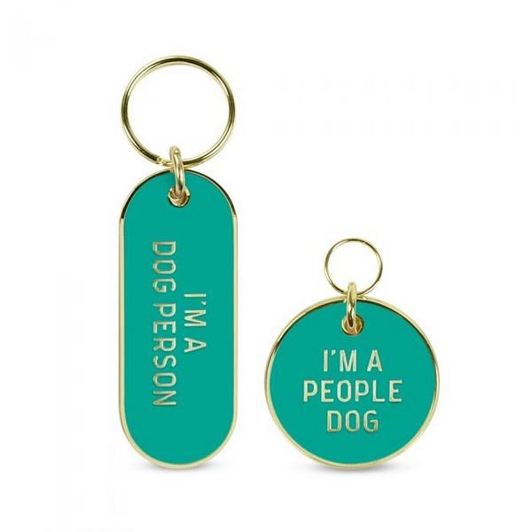 Fred & Friends Keychain Set | I'm a Dog Person People + Pet Tags