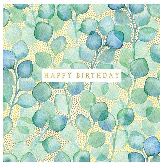 Jade Leaves Birthday Card