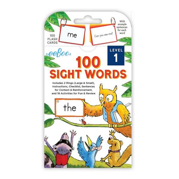 Eeboo Language Flashcards | 100 Sight Words - Level 1