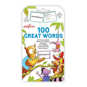 Eeboo Language Flashcards | 100 Great Words