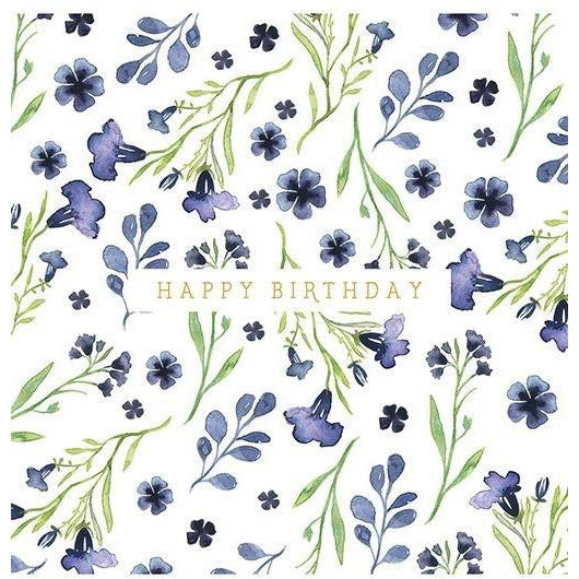 Watercolour Floral Birthday Card