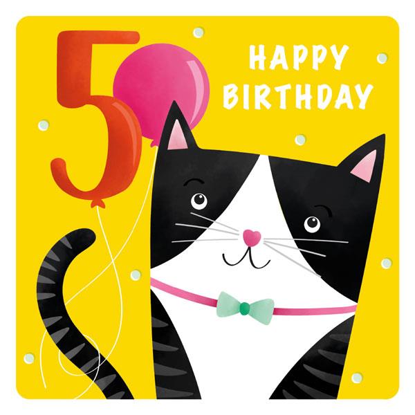 Happy 5th Birthday Kitty Card