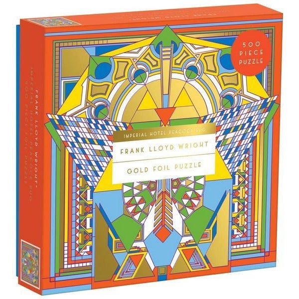 Imperial Hotel Peacock Rug - 500 Pieces Gold Foil