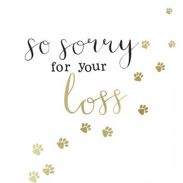 Pet Sympathy Pawprints Card