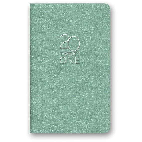 Mint Shimmer Mini Planner - 17 Month
