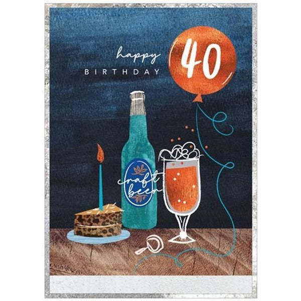 Craft Beer 40 - Greeting Card