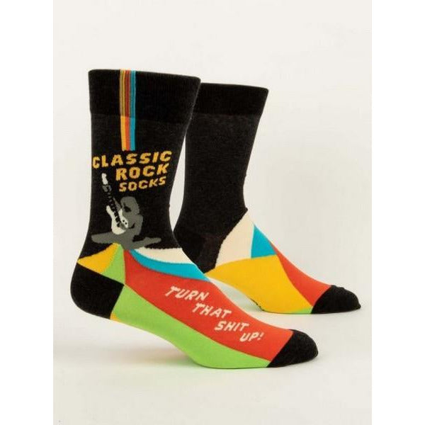 Blue Q Men's Crew Socks | Classic Rock