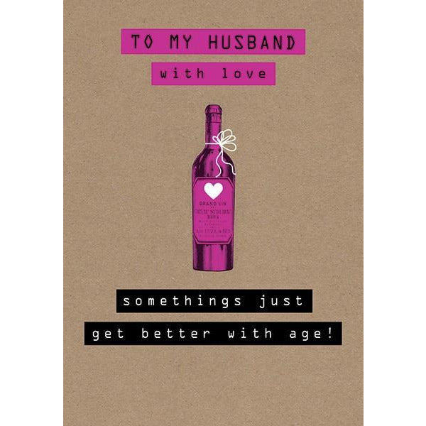 Husband With Love Birthday Card