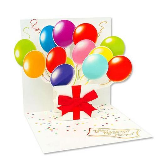Balloons Pop-Up Card | Up With Paper | The Gifted Type