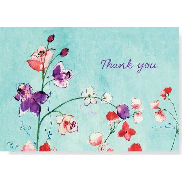 Fuschia Blooms Thank You Notecards