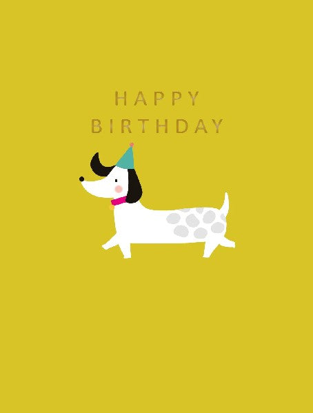 Sausage Dog Mini Birthday Card