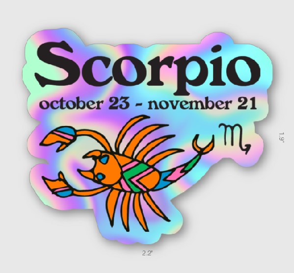 Ash & Chess Horoscope Sticker | Scorpio