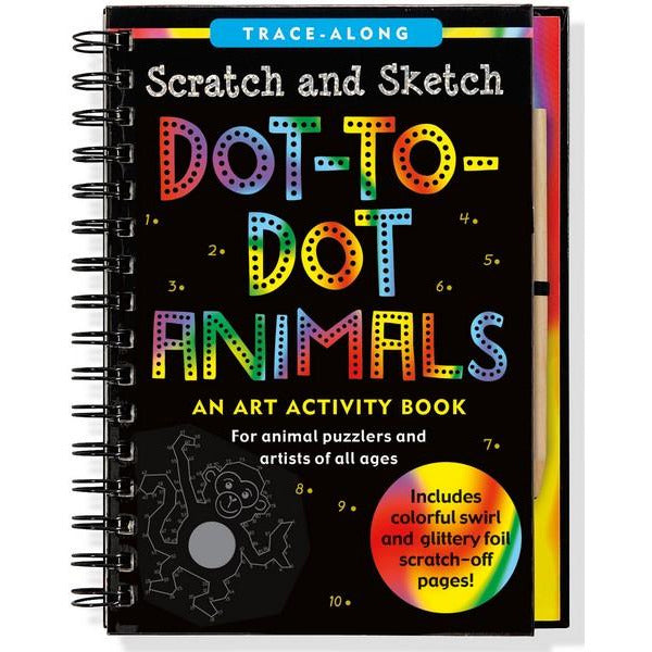 Scratch & Sketch Activity Book | Dot To Dot Animals