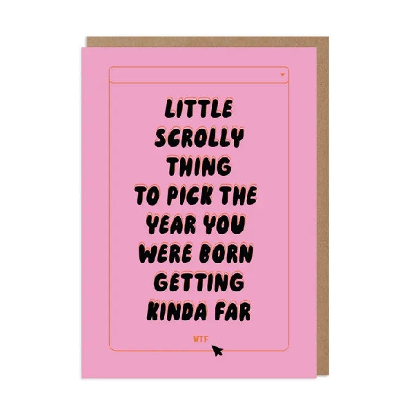 Little Scrolly Thing Birthday Card