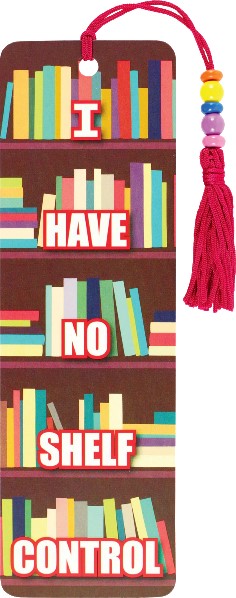 No Shelf Control Beaded Bookmark