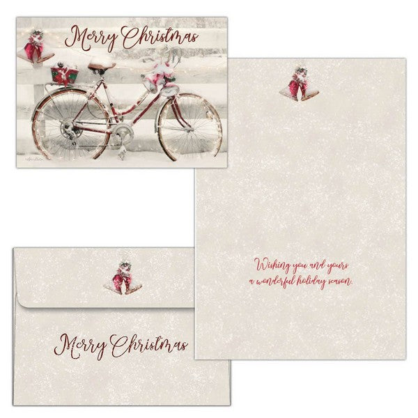 Snowy Bike Boxed Christmas Cards