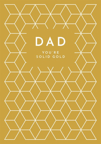 Solid Gold Dad Father's Day Card