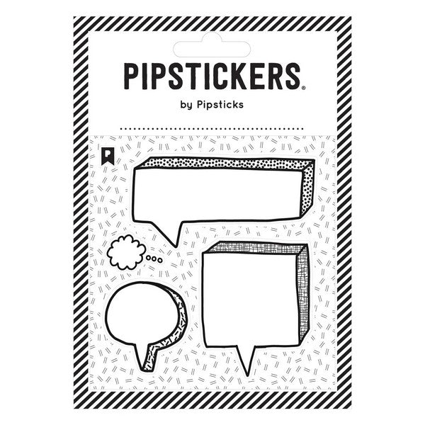 Pipsticks Colour-In Stickers | Speech Blocks