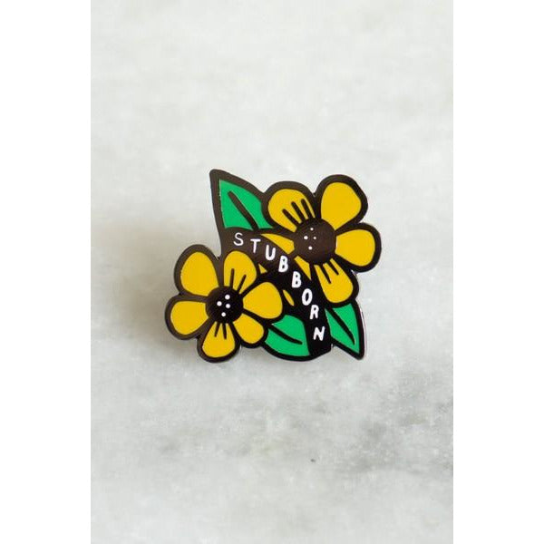 Stubborn Enamel Pin