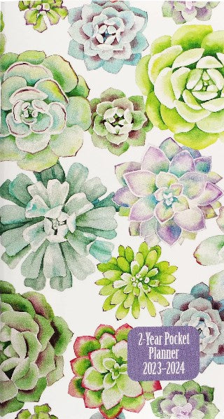 Peter Pauper 2-Year Pocket Planner | 2023-2024 Succulents