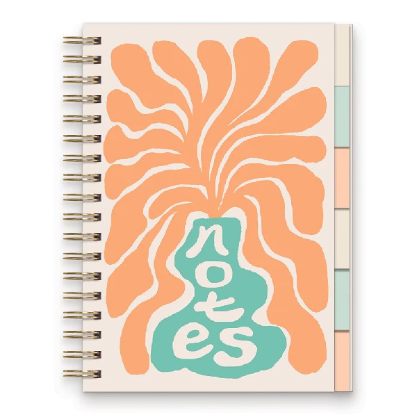 Studio Oh! Tabbed Spiral Notebook | Swaying Floral