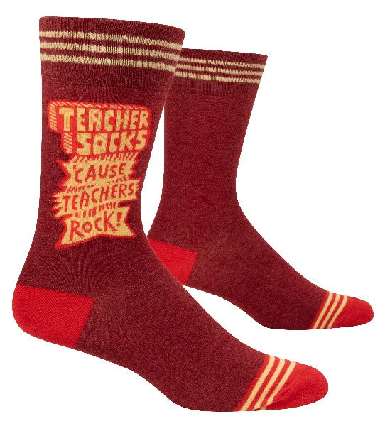 Blue Q Men's Crew Socks | Teachers Rock