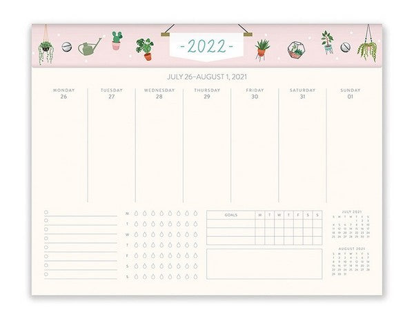 2021-2022 | 17 Month | Weekly Deskpad - Tiny Treasures
