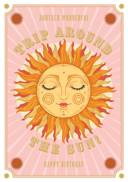 Trip Around The Sun Birthday Card