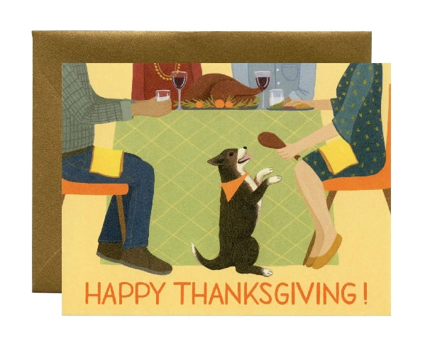 Under The Table Thanksgiving Card