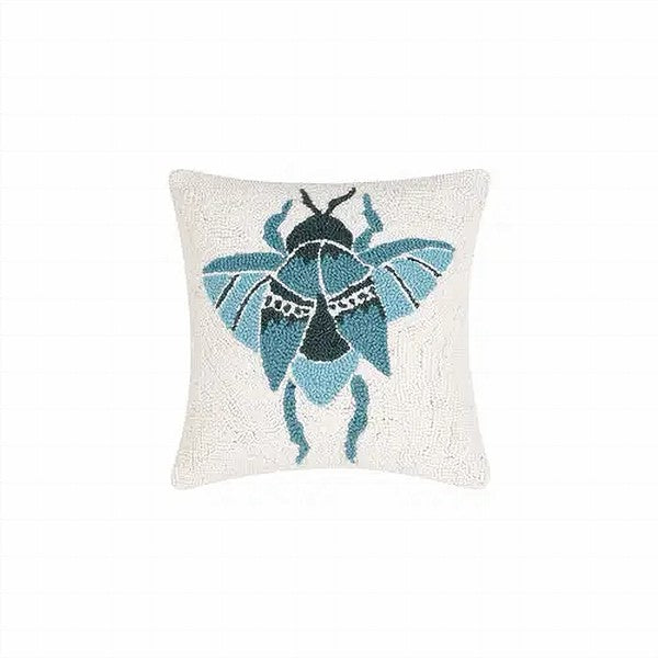 Turquoise Beetle Hook Pillow