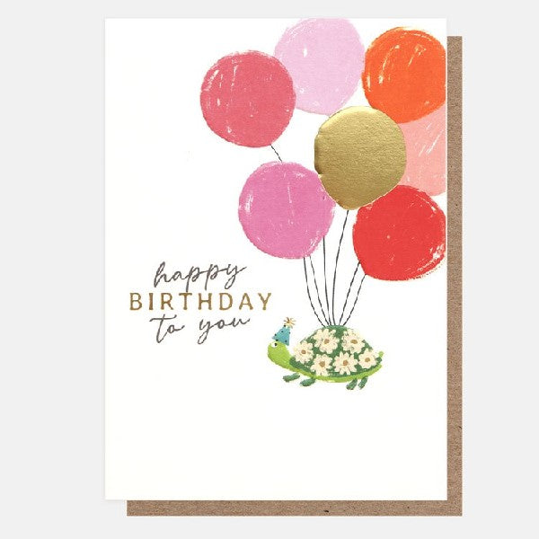 Floating Turtle Birthday Card