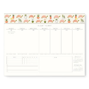 Studio Oh! 2023 17-Month Weekly Desk Calendar | Turtle Garden