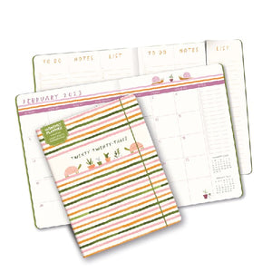 Studio Oh! 2023 17-Month Monthly Planner | Turtle Garden