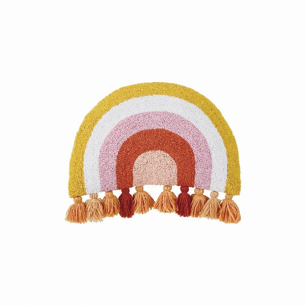 Warm Rainbow With Tassels Hook Pillow