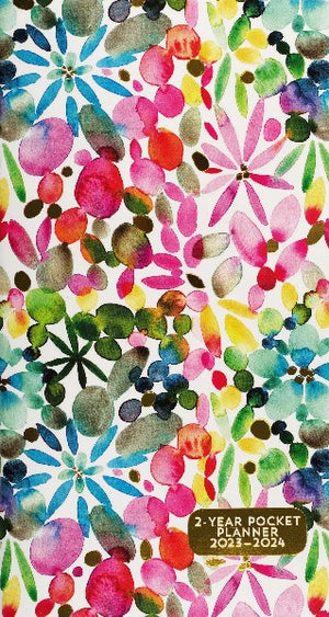 Peter Pauper 2-Year Pocket Planner | 2023-2024 Watercolour Garden