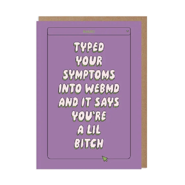 WebMd Card | Blank Humour Cards | The Gifted Type